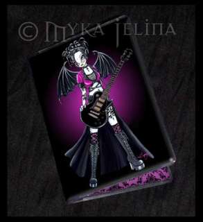 Black Beauty Guitar Fairy Business Card Holder Leslie  
