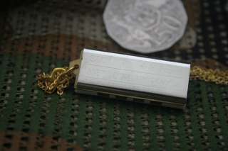 SUZUKI Miniature Harmonica Hohner Necklace Keychain, 4 holes C3 to C4 