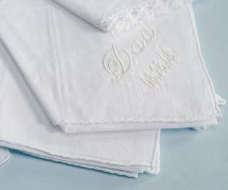 WEDDING GIFT IDEA PERSONALIZED EMBROIDERED HANDKERCHIEF 068180003211 