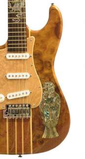 Lueez Handmade  LEFT STRAT AAAA Maple Burl Guitar 116  