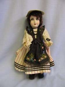 13 Cloth c1930 NICE, PROVENCE, FRANCE Mask Face All Original Bed Doll 