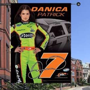  #7 Danica Patrick 27 x 37 Black Vertical Banner Flag 