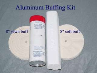 Aluminum Buffing kit mag wheel brass stainless 8 inch  