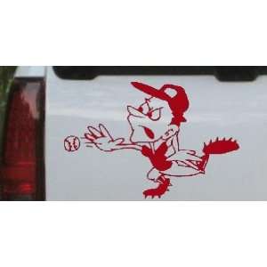 Fast Ball Baseball Sports Car Window Wall Laptop Decal Sticker    Red 