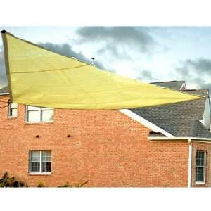  16 Triangle Yellow Sun Shade Sail: Patio, Lawn & Garden