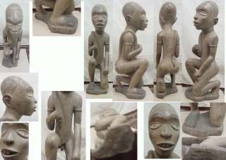 AFRICAN ART BAKONGO STATUE 24 9LBS ZAIRE CONGO  