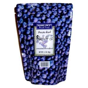 Trader Joes Freeze Dried Blueberries Unsweetened & Unsulfured 1.2oz 