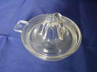 Federal Depression Glass Reamer   Clear, Signed  