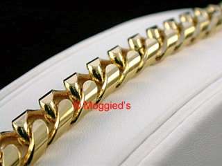 NEW 14ct Gold GL Mens SQUARE CURB Link 8 SOLID Bracelet LIFETIME 