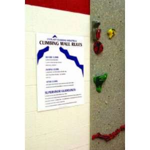 com Climbing Wall Rules and Guideline Sign for Traverse Climbing Wall 