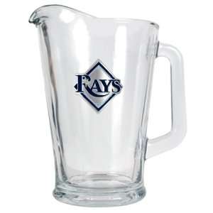   RAYS 60oz Glass Pitcher   Primary Logo/Clear Glass