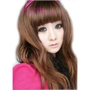  sexy charming long LIGHT BROWN full wig lady womens wave 