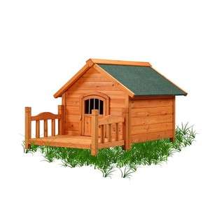 Frame Wooden DogHouse Porch Pups Wood Dog House New Sizes S M L 
