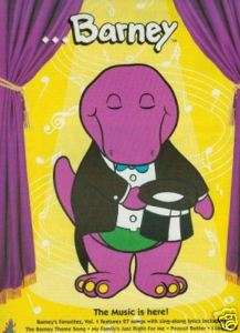 BARNEY The Purple Cartoon Animal PROMO POSTER AD mint!  