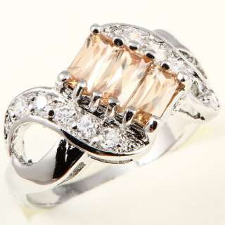 GORGEOUS 3 CHAMPAGNE TOPAZ *A003* RING  