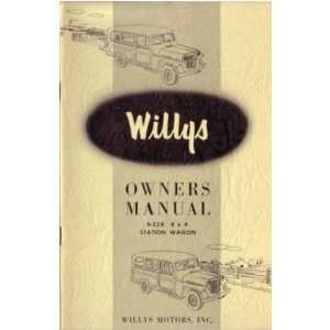  1955 JEEP WILLYS MODEL 6 226 Owners Manual User Guide 