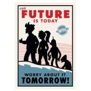   Futurama Rocket USA Tin Cubicle Sign The Future Is Today Toys & Games
