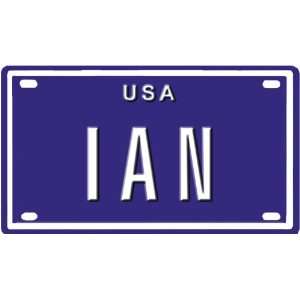  Ian USA mini metal embossed license plate name for bikes 
