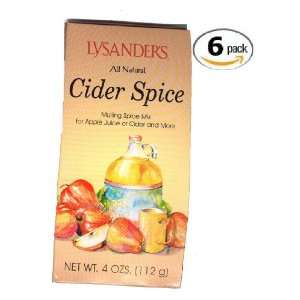 Lysander All Natural Cider Spice 6 Packages:  Grocery 