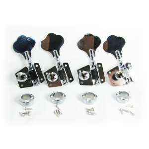   4pc. BIG In Line Chrome Bass/Diddley Bow Tuners Musical Instruments
