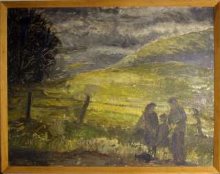 Ruth Duckworth painting Fields at Clatt, Aberdeenshire, Framed  