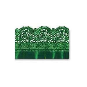  Metallic Green Embossed Paper Lace Border: Home & Kitchen