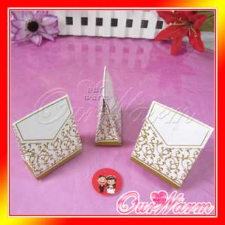 50 Gold Wedding Party Candy Bombonier Gift Favor Boxes  
