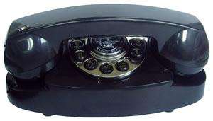 Black PRINCESS TELEPHONE Phone PUSH BUTTON 1950s Style  