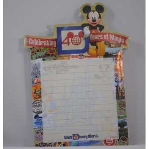  Walt Disney World 40th Anniversary Mickey Note Pad Office 
