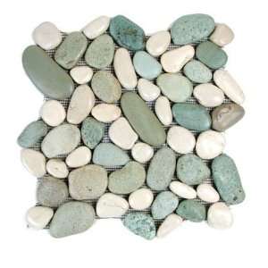   12 Inch Wall Green Pebble Tile (10 Sq. Ft./Case)