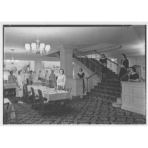   York City. London Room, staircase with waitresses 1939