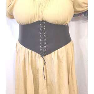 Black Leather Waist Cincher Corset 40. for Rennisciance and SCA Re 