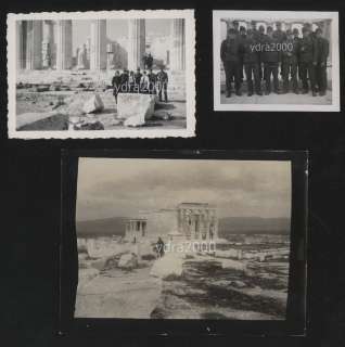 GREECE ATHENS WW2 ACROPOLIS ARMY SOLDIERS 3 PHOTOS GERMAN OCCUPATION 