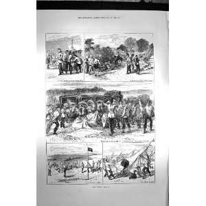   1872 Autumn Campaign Soldiers Transport Waggons Camp