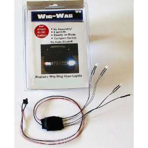 Wig Wag Head / Tail Lighting For Model Police Cars   4 WHITE & 2 RED 