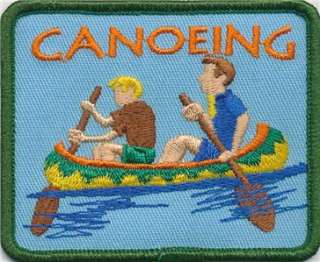 Girl BOYS CANOEING Badge Patches Crests SCOUTS/GUIDES  