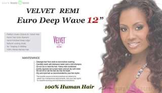 OUTRE VELVET Remi Euro deep wave 12 100% human hair weaving  