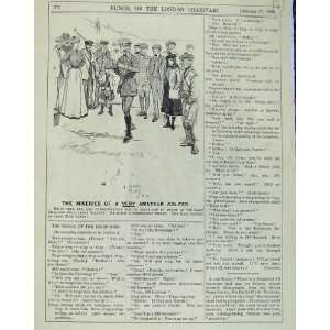  1900 Amatuer Golfer Sport Humorous Antique Print