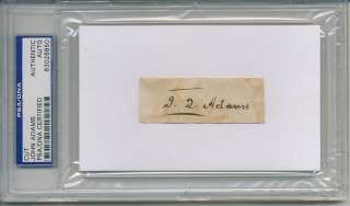 President John Quincy Adams Signed Autographed PSA DNA  