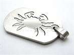Pendant Necklace Chain Crab Silver Stainless Steel Cool  