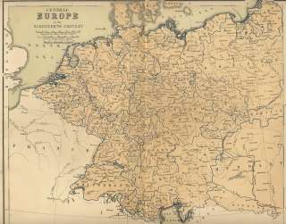 Central Europe Antique Map  
