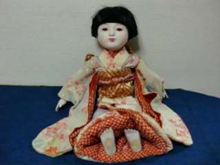   Japanese JOINTED Geisha Kimono Ichimatsu Gofun Doll Ningyo #28 shunga
