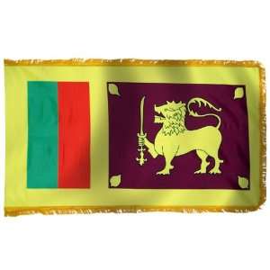  Sri Lanka Flag 3X5 Foot E Poly PH and FR Patio, Lawn 