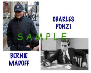 BERNIE MADOFF & CHARLES PONZI NOVELTY PHOTO PRINT  