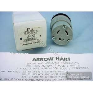   Hart 6204 20 Amp 125V 2P 3W GRD Locking connector