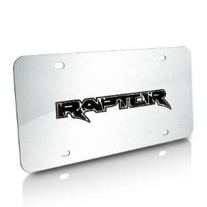  Ford F 150 Raptor Brushed Stainless Steel License Plate 