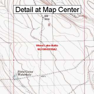  USGS Topographic Quadrangle Map   Weed Lake Butte, Oregon 