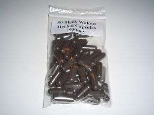50 Black Walnut Herbal Capsules Pills Tablets 500 mg  