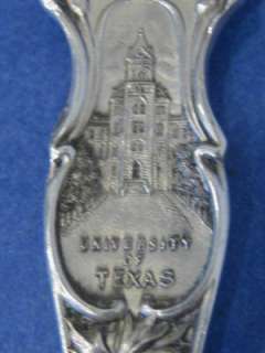 vtg Antique Texas Star Steer Sterling Souvenir Spoon  