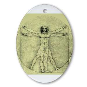  Ornament (Oval) Vitruvian Man by Da Vinci: Everything Else